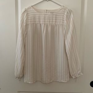 LOFT White Chiffon Blouse